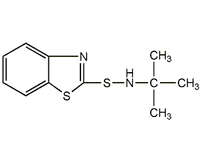 N-叔丁基-2-并噻唑亚磺酰胺结构式